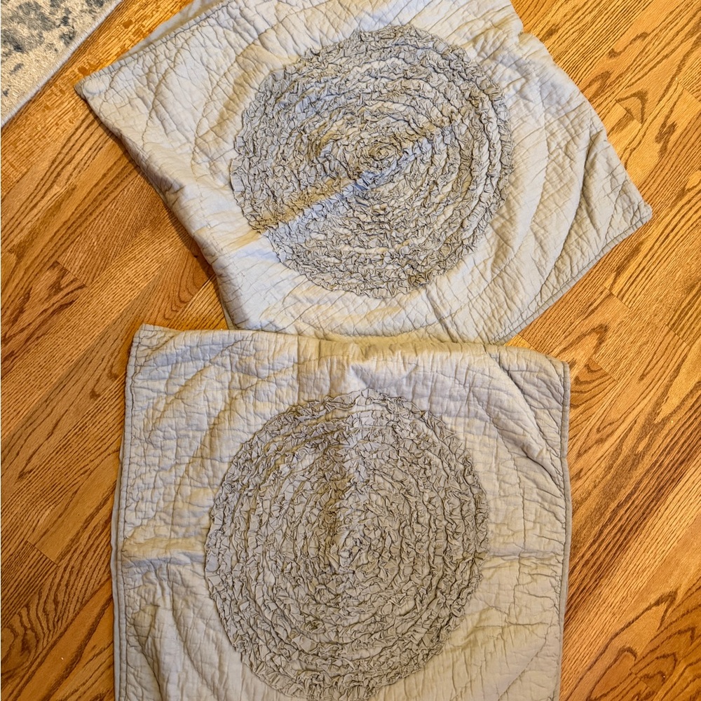 West Elm Gray Pillow Shams (Pair of Two)